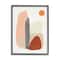 Stupell Industries Brown Terracotta Landscape Desert Cactus Flower Wall Art in Black Frame